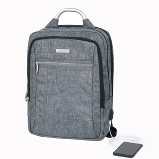 Balo laptop màu xám bạc có quai nhôm cực bền