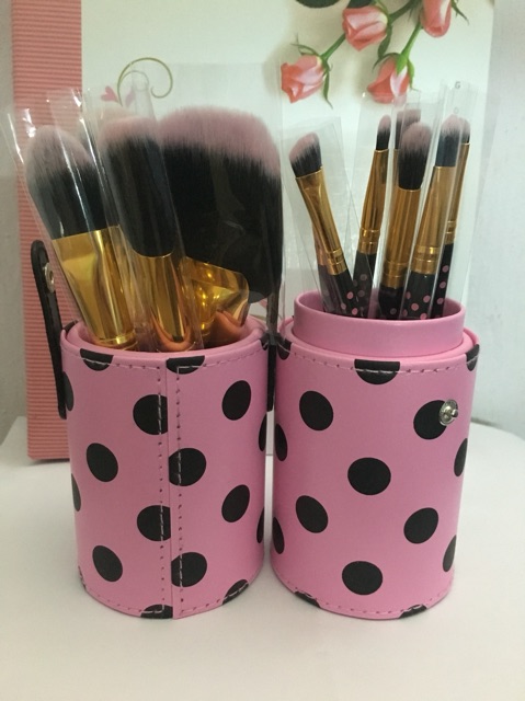 Tách set Bộ cọ 11 pc Pink-A-Dot Brush Set BH cosmetic