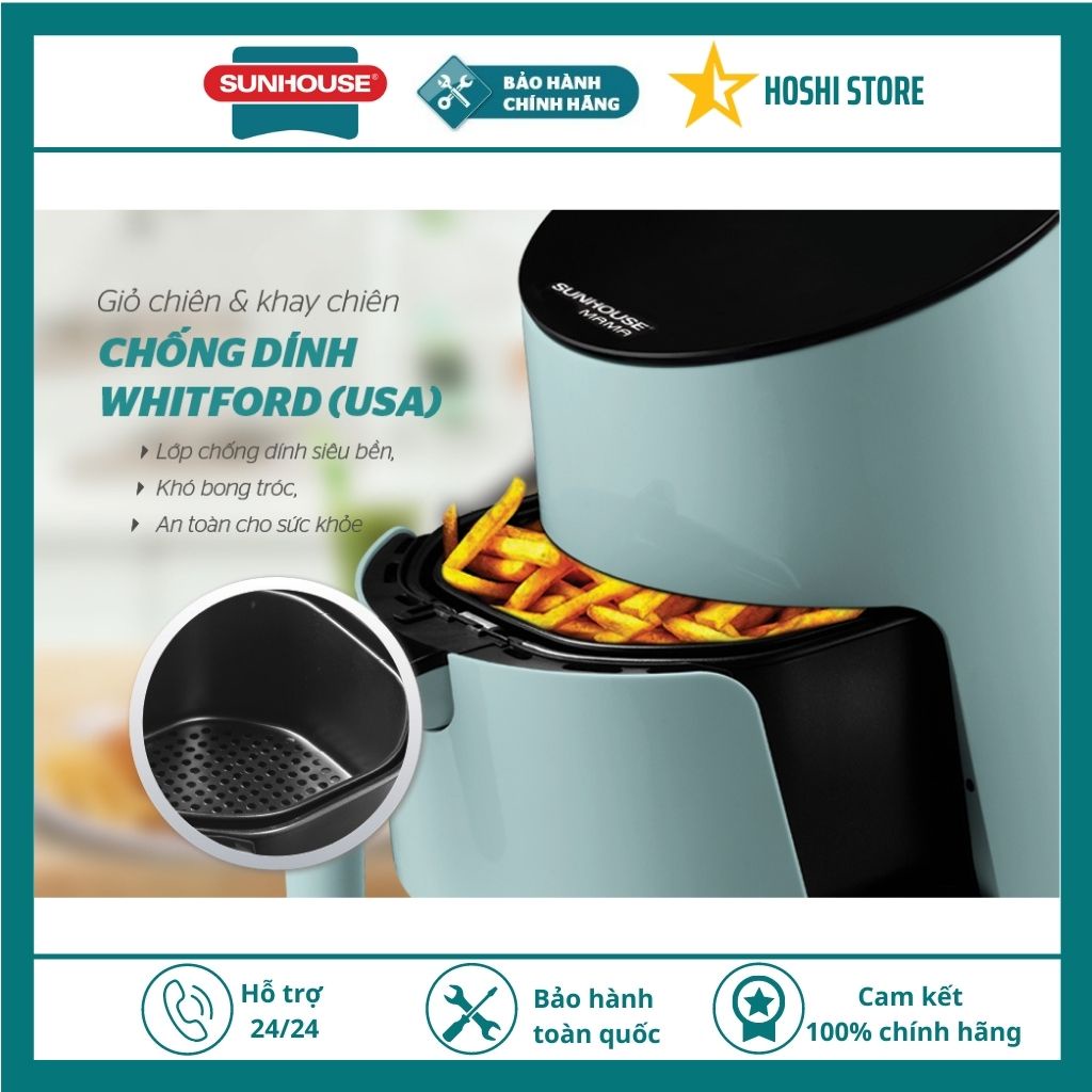 NỒI CHIÊN KHÔNG DẦU 3.5L SUNHOUSE MAMA SHD4085