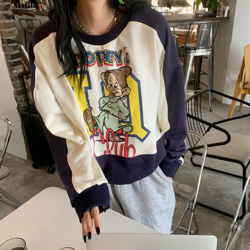 Áo Sweater mỏng dáng rộng giả hai lớp thời trang xuân thu cho nữ | BigBuy360 - bigbuy360.vn