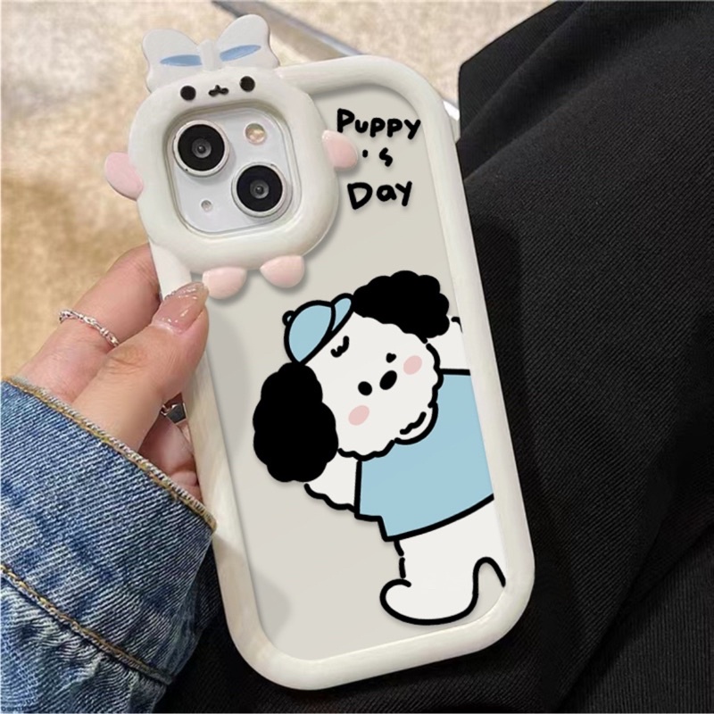 Ốp Lưng Nơ Trong Suốt - Puppy Puppies