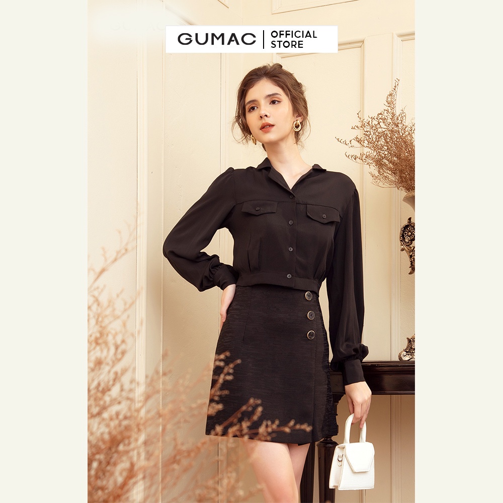 [Mã WABRGUM giảm 10% tối đa 30K đơn 99K] Áo croptop nữ thời trang GUMAC tay dài AB916