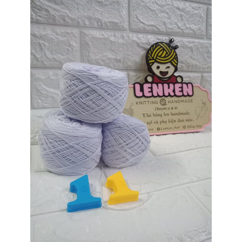 (BM2) Len sợi Cotton Nhật se tròn 1mm cuộn 100g