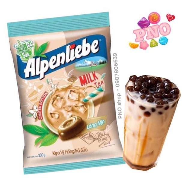 Gói Kẹo Alpenliebe Vị Hồng Trà Sữa (Gói 110 Viên)
