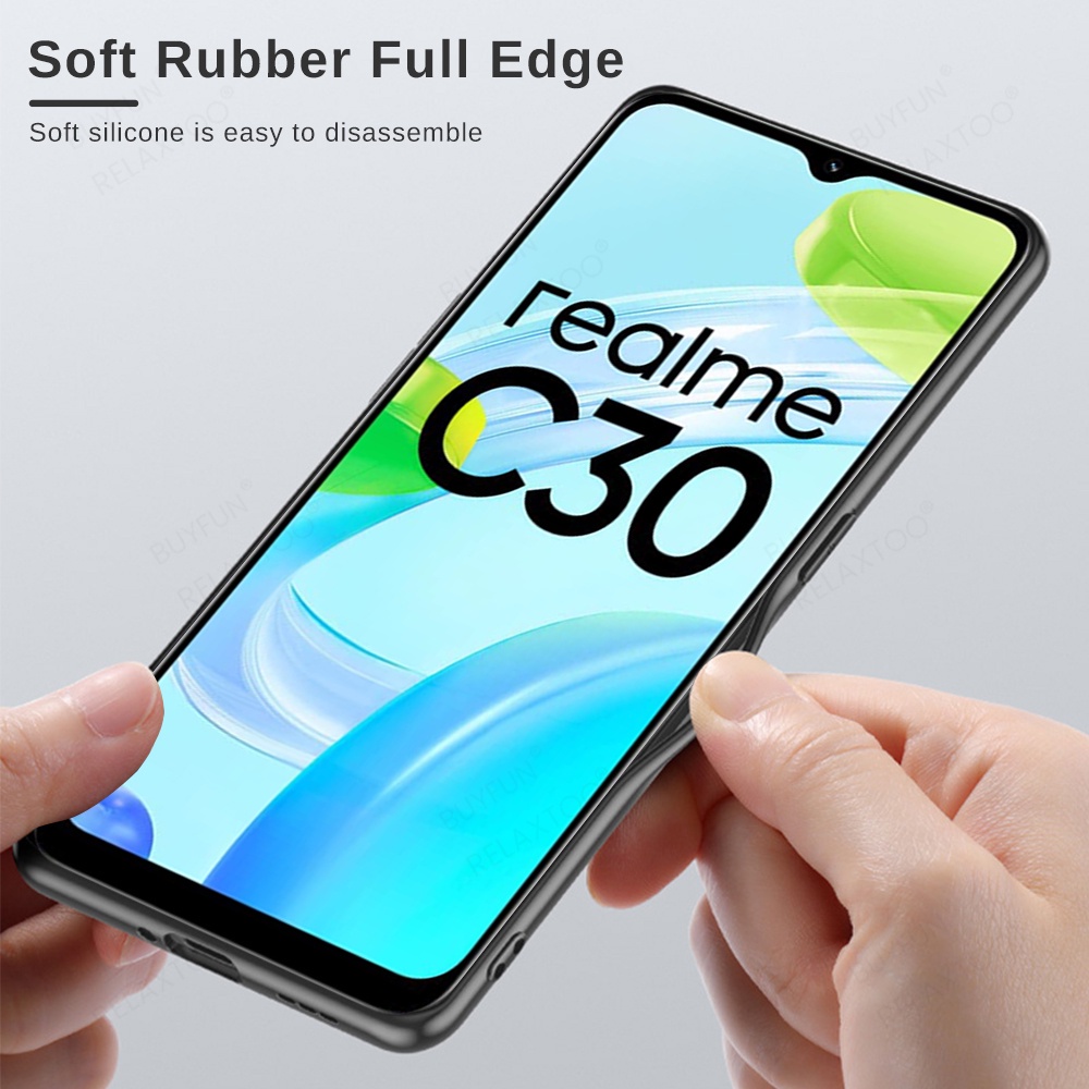 Ốp Điện Thoại Da Viền TPU Dẻo Sang Trọng Cho Realme Narzo 50i Prime C30 C30S RealmeC30 RealmeC30S Narzo50i 50Ipro