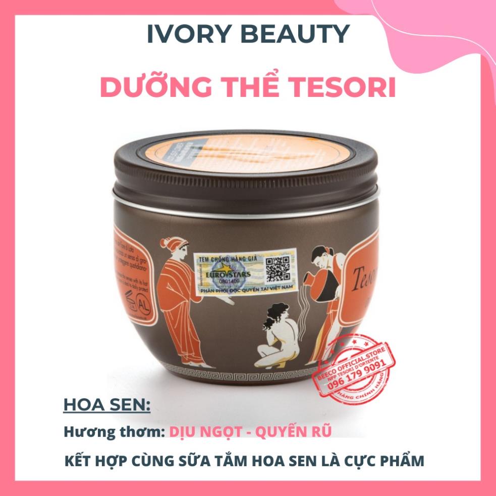 Kem Dưỡng Da Tesori d'Oriente Hoa Sen CHÍNH HÃNG Sữa Dưỡng Thể Hương Nước Hoa Dưỡng Ẩm Cấp Nước Trắng Da - IVORY BEAUTY