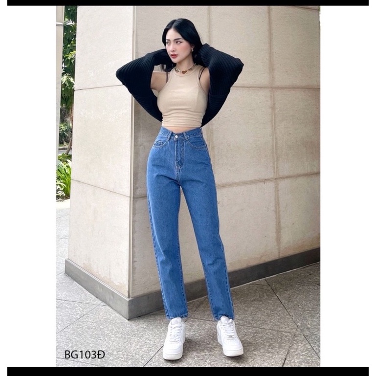 QUẦN JEANS NỮ DÁNG BAGGY FROM CƠ BẢN 4 MÀU