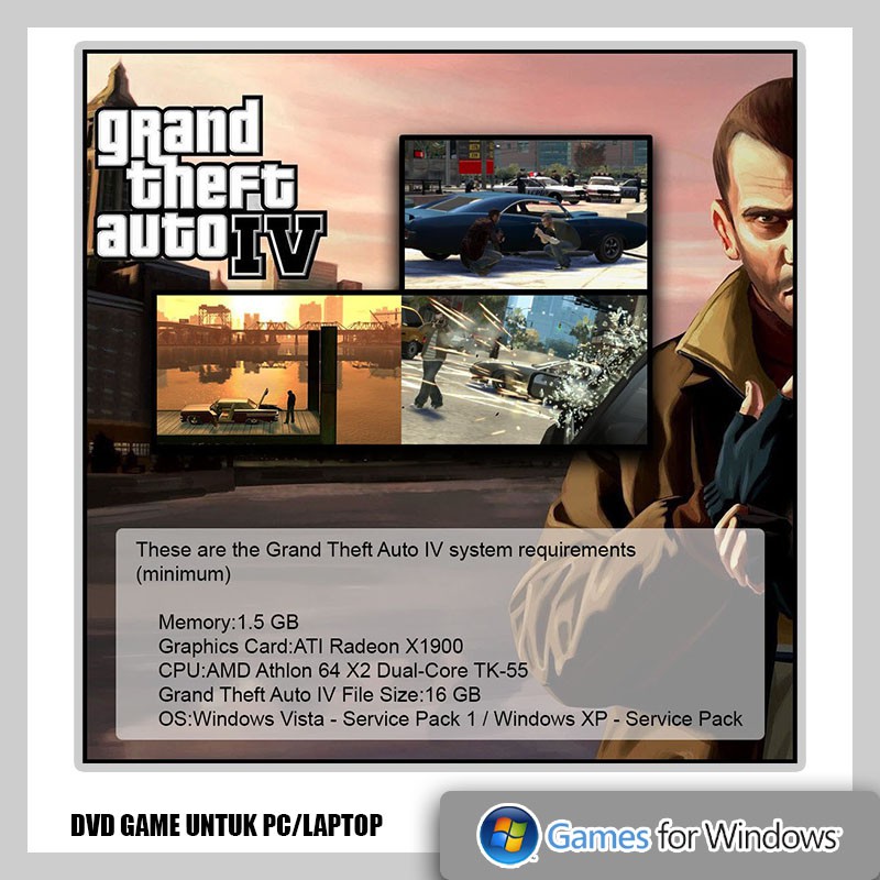 Máy Chơi Game Gta 4 (Grand Theft Auto Iv) Dvd Pc / Laptop