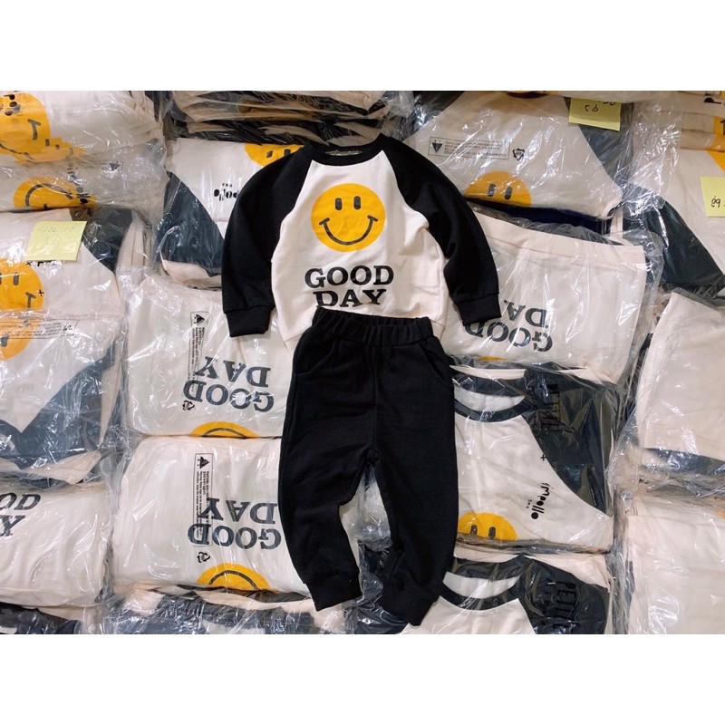 Bộ nỉ da cá xuất Hàn dư xịn cho bé trai/bé gái