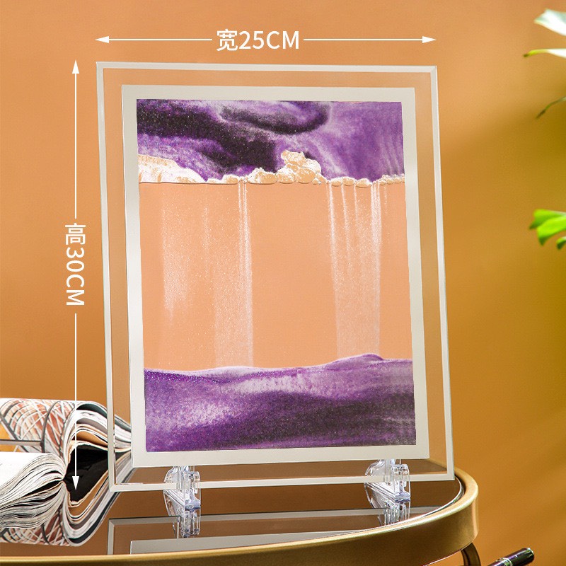 Tranh cát chuyển động 3D, tranh cát chảy, hình chữ nhật trang trí nhà cửa đẹp