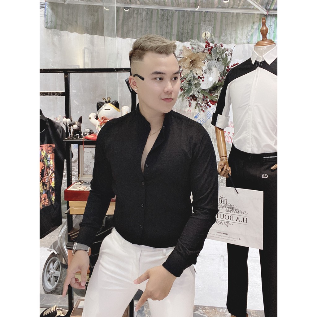 Áo Sơ Mi Dài Tay Cổ Tàu Hot Trend 2020 | BigBuy360 - bigbuy360.vn