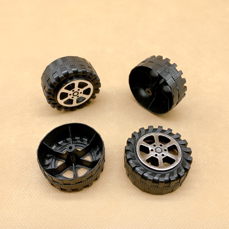Bánh xe nhựa các loại 30mm 42mm 55mm lỗ 2mm. Bánh xe làm đồ chơi DIY đồ chơi stem