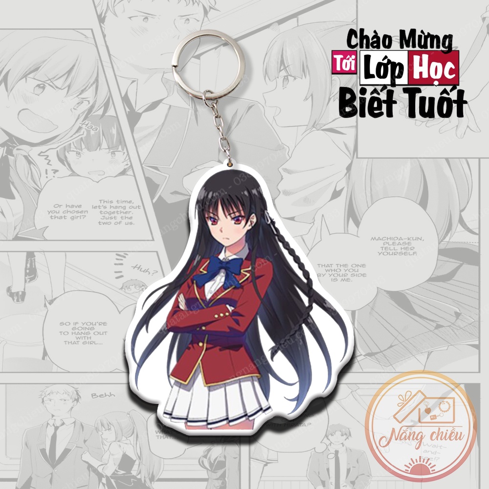Móc khóa Dày In Sắc Nét 2 Mặt - Anime chào mừng tới lớp học đề cao thực lực ☘️Quà Tặng Nắng Chiều☘️