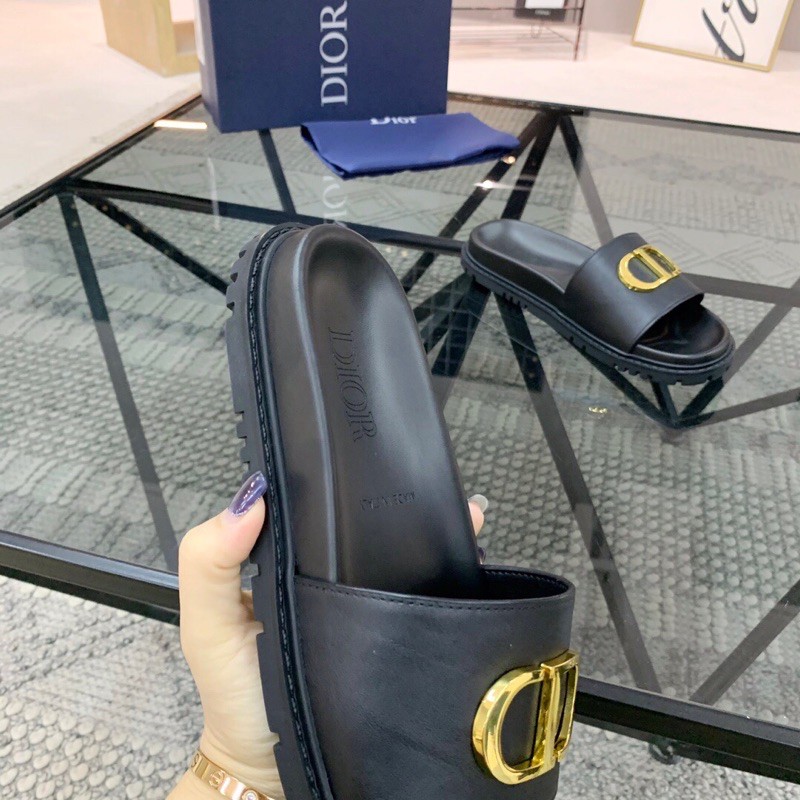 Dép thời trang quai ngang của nam thương hiệu Dior CD da thật cao cấp