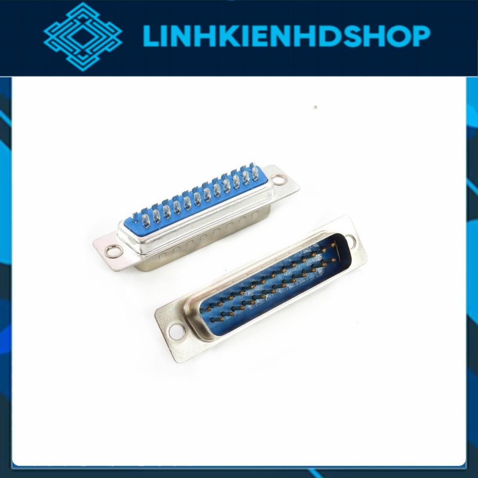Đầu Cổng COM DB25 Thẳng Hàn Dây/ Đực hàn dây/ Cái hàn dây/ Vỏ DB nhựa/ Cổng LPT