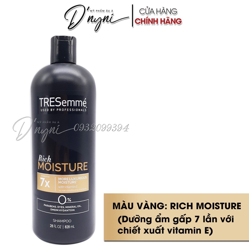 Dầu Gội Dầu Xả Tóc TRESEMME Used By Professionals 828ml Mỹ