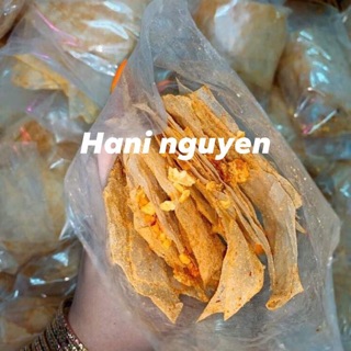 Bánh tráng muối nhuyễn tỏi phi