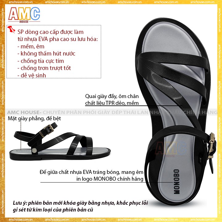 Giày sandal nữ Thái Lan quai chéo MONOBO - AVA 3S