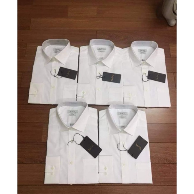 Áo sơ mi Nam tay dài slim fit màu trắng cotton sợi tre Bamboo