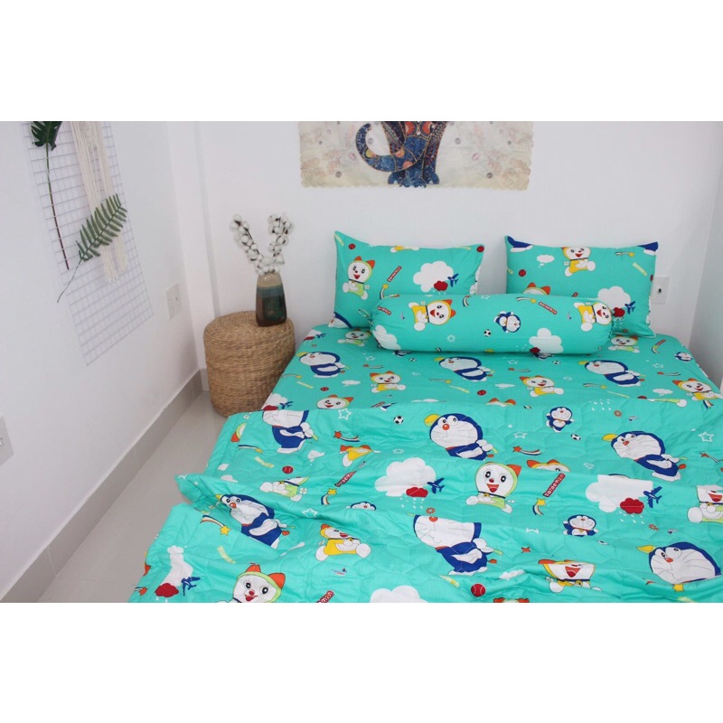 Drap Thắng Lợi, ga trãi giường chính hãng cotton 100% chất vải dày dặn thoáng mát mẫu ĐORAMON