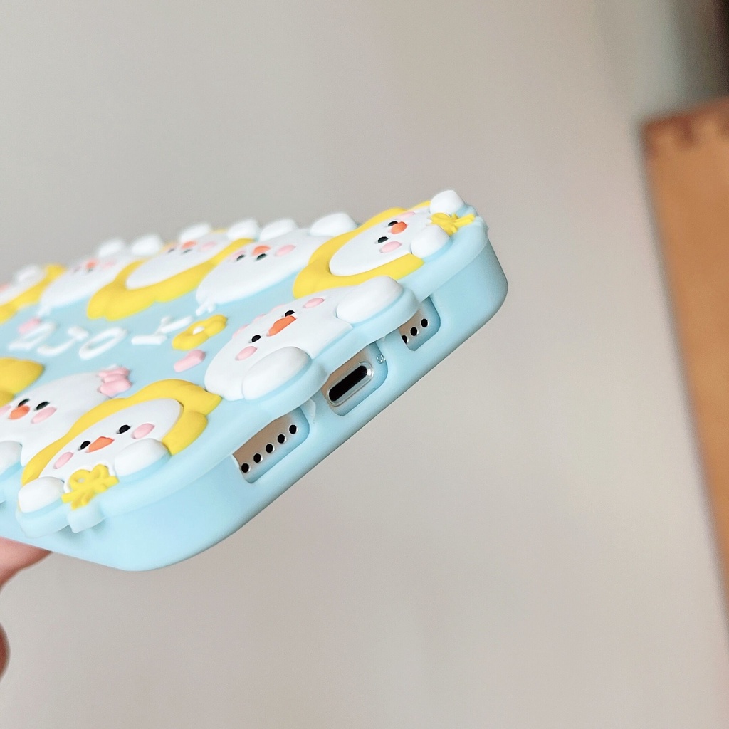 Ốp Điện Thoại Mềm Chống Sốc In Hình Vịt Hoạt Hình Cho iPhone 6 7Plus X XS XS MAX XR 11 12pro 13promax