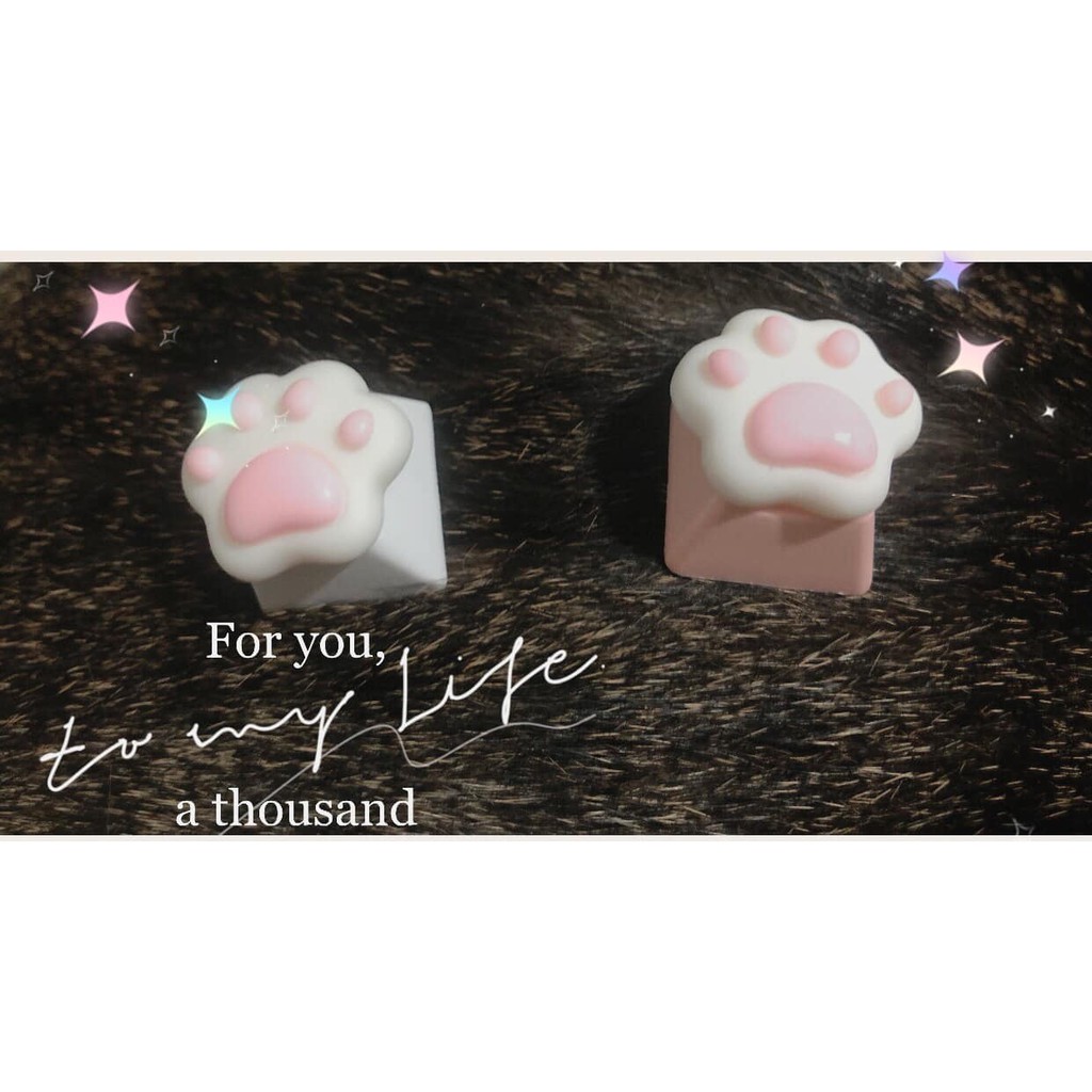 Keycap chân mèo, cardcaptor sakura, mông mèo nơ hồng