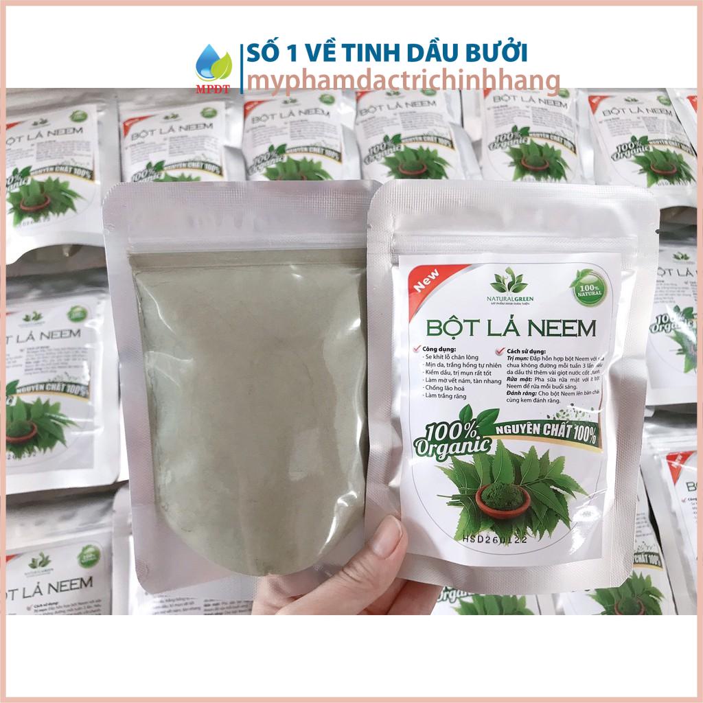 Bột lá neem đắp mặt làm sạch da mụn, giảm gàu, trắng răng