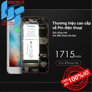Pin Pisen chính hãng cho Iphone 6S 1715mAh chuẩn 3C Easy certificate