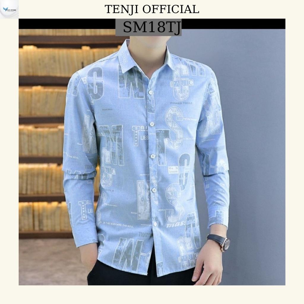 Áo sơ mi nam trắng chất lụa dài tay cao cấp giá rẻ cực đẹp from hàn quốc, Sơ mi nam nhiều mẫu sm23 - Tenji6