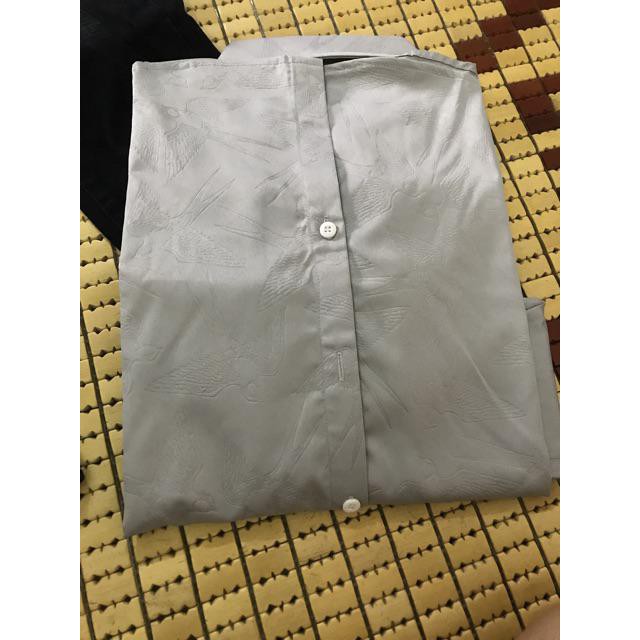 Áo sơ mi nam dài tay Hàn Quốc vải lụa thái chống nhăn cao cấp. màu ghi xám họa tiết chìm ảnh thật kèm video shop one | BigBuy360 - bigbuy360.vn