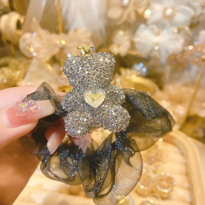 Dây Buộc Tóc Co Giãn Hình Vương Miện Đính Đá Sang Trọng 2022