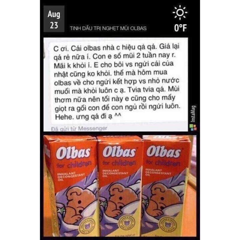 Dầu xông ngạt mũi Olbas