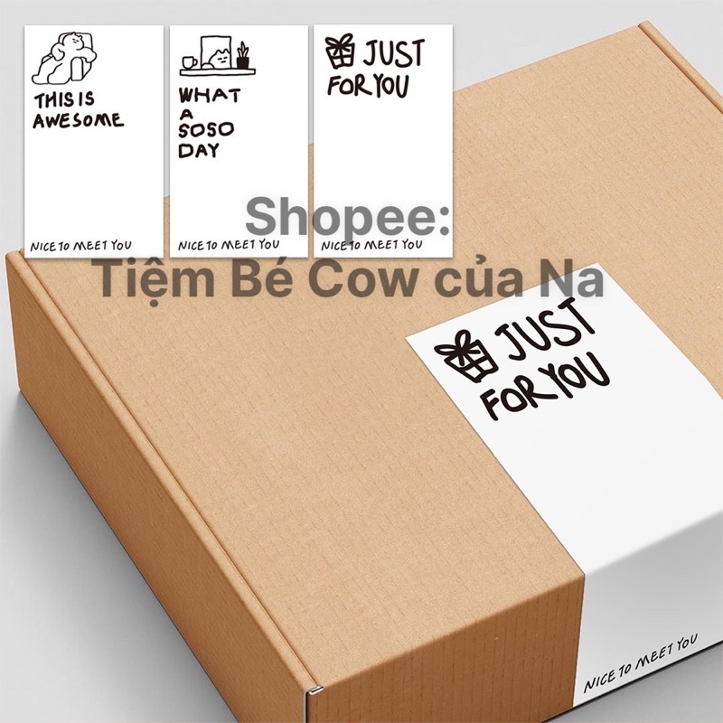 SET TEM DÁN/ STICKER THANK YOU, OPEN NIÊM PHONG DÁN HỘP CARTON ĐÓNG GÓI DECOR