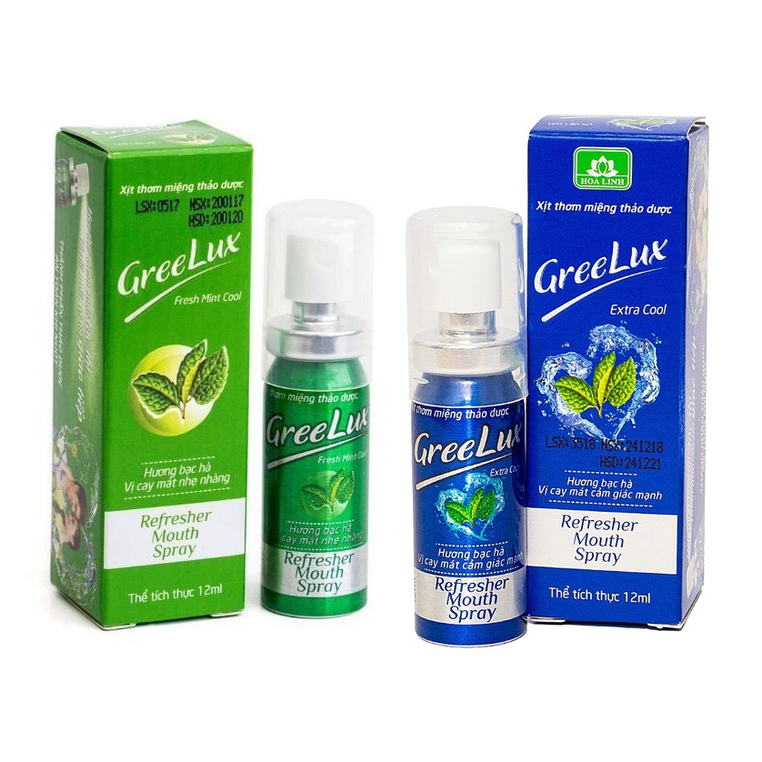 Xịt Thơm Miệng thảo dược Greelux Hoa Linh ngăn ngừa vi khuẩn - Cho hơi thở thơm mát - 12ml