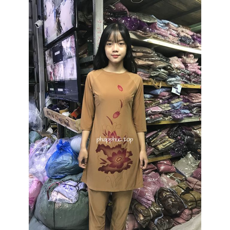 Áo lam đi chùa đồ phật tử, đồ lam, đồ tu cách tân cổ thuyền