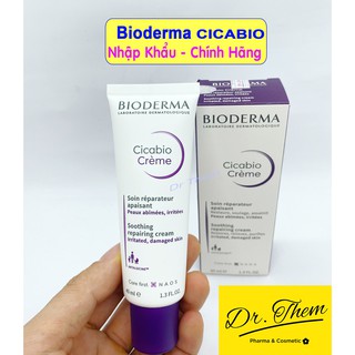 ✅[CHÍNH HÃNG]  Kem Dưỡng Phục Hồi Bioderma Cicabio Creme - Làm Dịu Da Bị Kích Ứng, Hư Tổn,  40ml - Bioderma Tím
