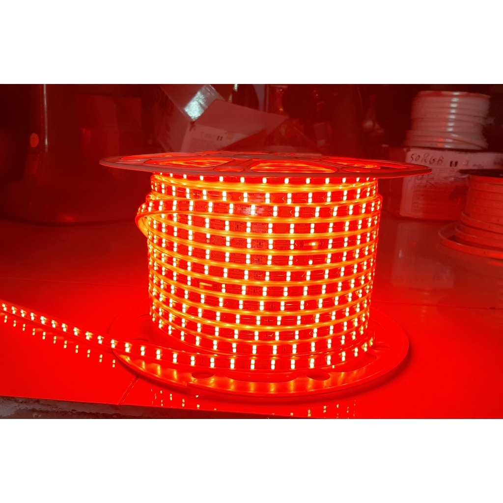 Đèn Led dây đôi trang trí 2835 màu vàng, đỏ, hồng, xanh lá, xanh dương dùng hắt trần, tủ trưng bày ( bán theo met )