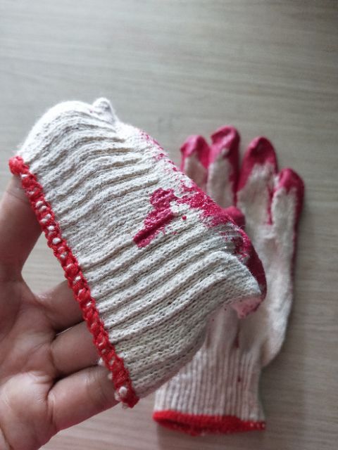 Sỉ 3 đôi găng tay len bảo hộ lao động phủ nhựa 1 mặt loại dày
