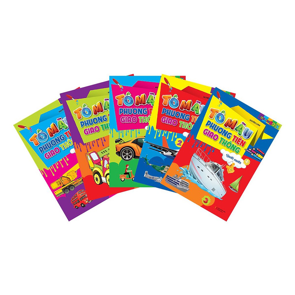 Sách - Combo Tô Màu Phương Tiện Giao Thông