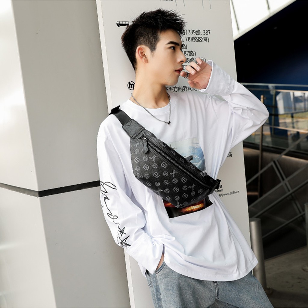 { SIÊU HOT } Túi Đeo Chéo Nam Da PU Thời Trang Style 084 Đa Phong Cách Ngang Hông / Bụng/ Trước Ngực Mẫu Mới Nhất | BigBuy360 - bigbuy360.vn