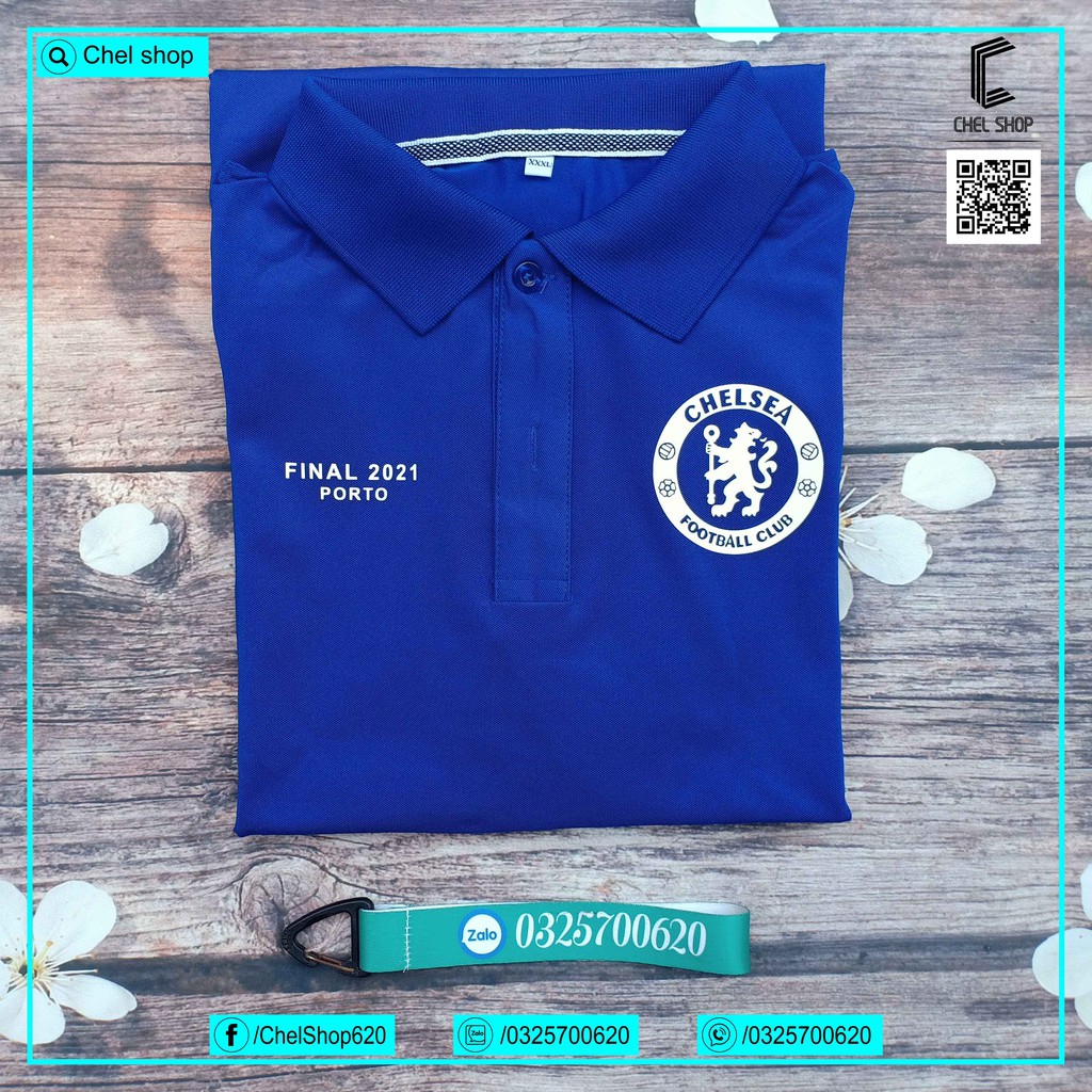 Áo polo cao cấp Chelsea mùa 2021/22 [XANH - ĐEN - TRẮNG] | BigBuy360 - bigbuy360.vn