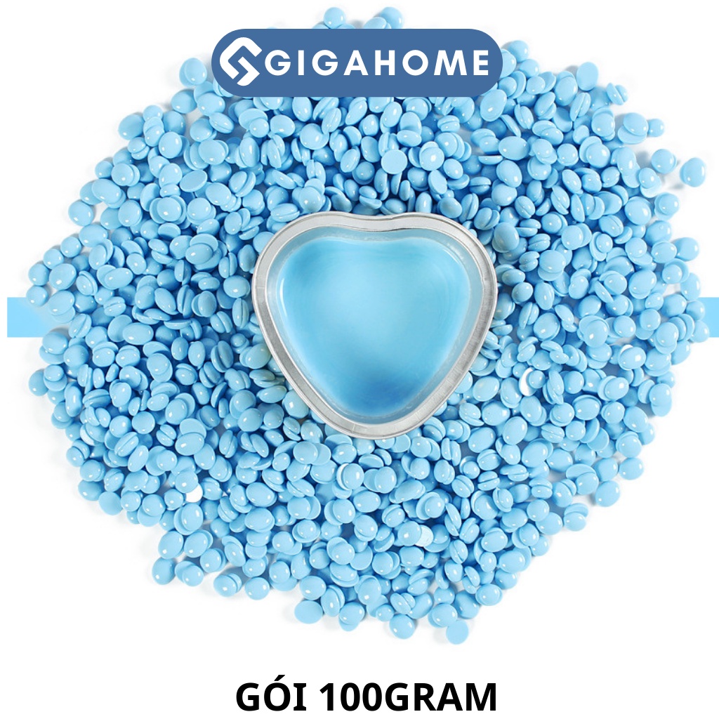 Sáp Wax Lông Sữa Dừa Màu Xanh GIGAHOME Siêu Bám Lông, Dành Cho Da Nhạy Cảm Tặng Kèm Que 1023