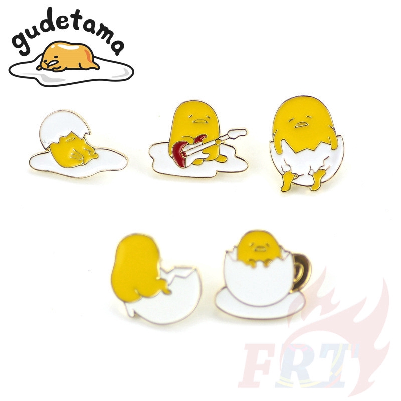 Pin cài áo hình Gudetama xinh xắn dễ thương dành cho trang trí