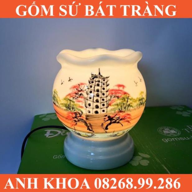 Đèn size to có kẹp đèn mới - Gốm sứ Bát Tràng Anh Khoa