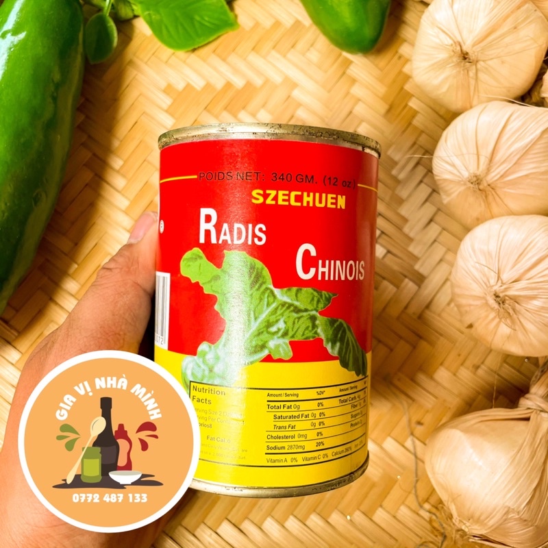 CẢI TỨ XUYÊN  CẢI LON ĐÓNG HỘP 340GR