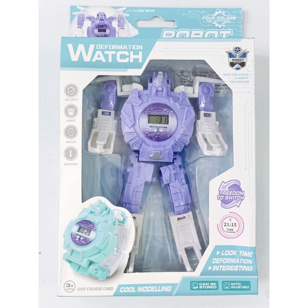 Đồ Chơi Đồng Hồ Đeo Tay Lắp Ráp Robot Biến Hình,Đồng hồ lắp ghép rô bốt siêu nhân