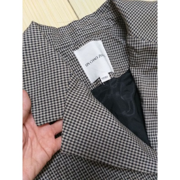 Áo vest blazer họa tiết caro răng sói size S-M thanh lý