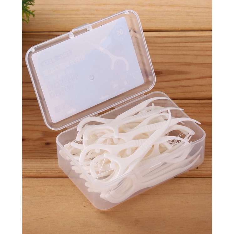 Hộp 50 Cây Tăm Chỉ Nha Khoa Chiếc Tăm Chỉ Nha Khoa Bảo Vệ Răng Miệng Chống Sâu Răng