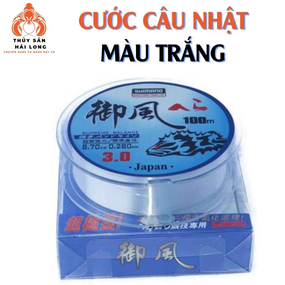 Cước Câu Cá, dây câu cá Shimano 100m màu trắng size từ 3 - 10