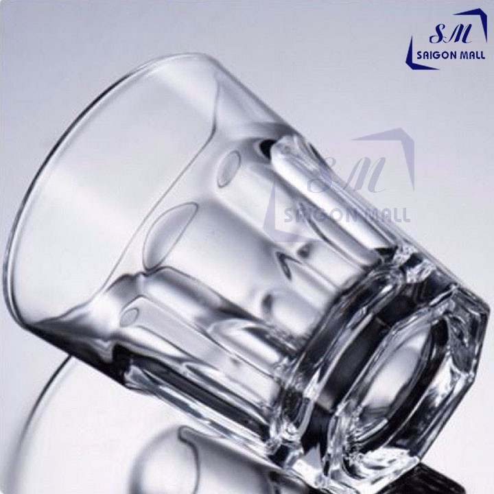 Bộ 12 cái ly thủy tinh 8 góc LÙN KH389 uống trà đá